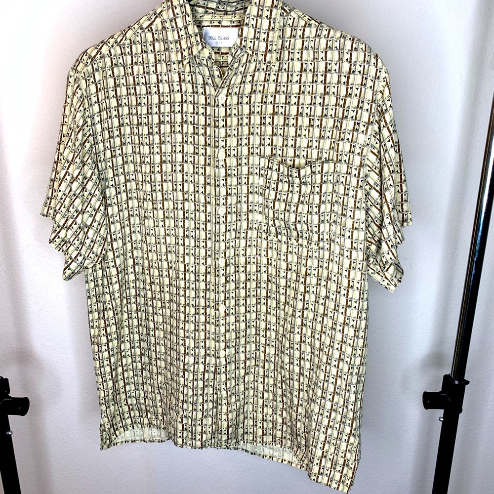 Bill Blass silk mens shirt size Lg
